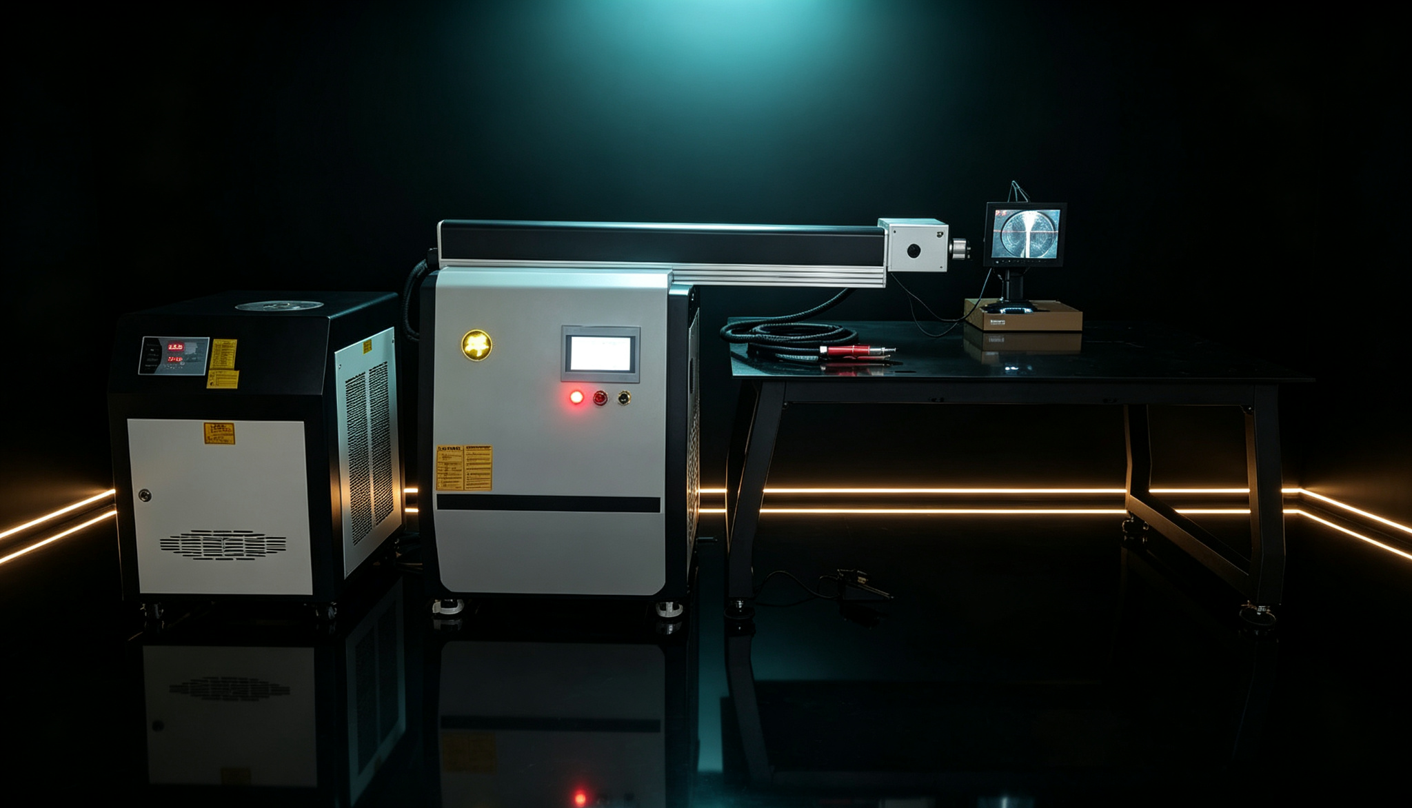 Laser flatbed letter welding machine